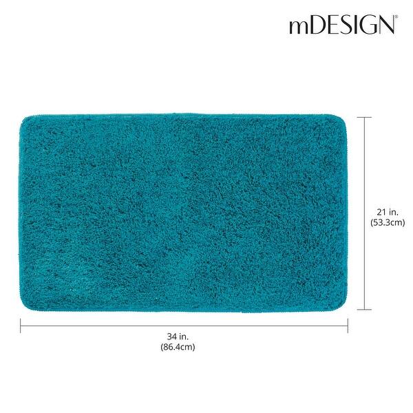 mDesign Soft Microfiber Small Accent Rug Mats 34" x 21" Bed Bath